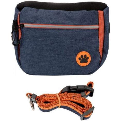 Ceinture ajustable, distributeur de sacs à déjections canines multifonctionnel, réfléchissant et imperméable, de grande capacité, pour l'entraînement des chiens