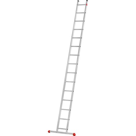 Echelle simple 15 échelons 4,2m/5,15m en alu professionnelle Hailo ProfiStep Uno