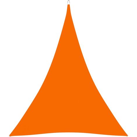 Voile toile d'ombrage parasol tissu oxford triangulaire 5 x 6 x 6 m orange
