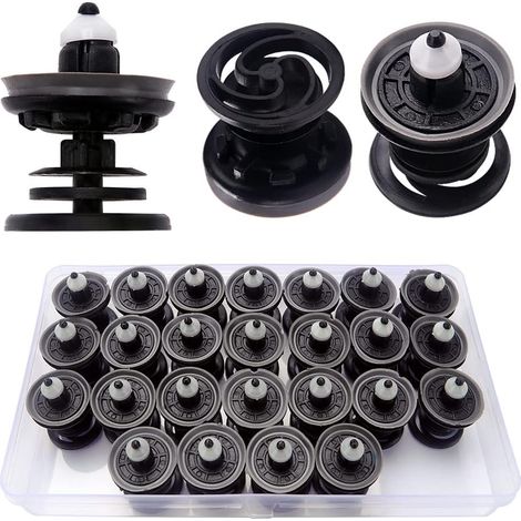 BRAVIX 25 Pièces Clips de Garniture Intérieure de Porte en Plastique, Clips de Fixation pour Intérieur de Voiture, Compatibles avec Golf, Passat, Polo, Scriocco, Sharan, Sagitar, Magotan