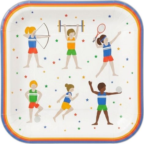 AVA & YVES Pappteller 'Sportfest' 8er-Set, 23 cm (1/2)