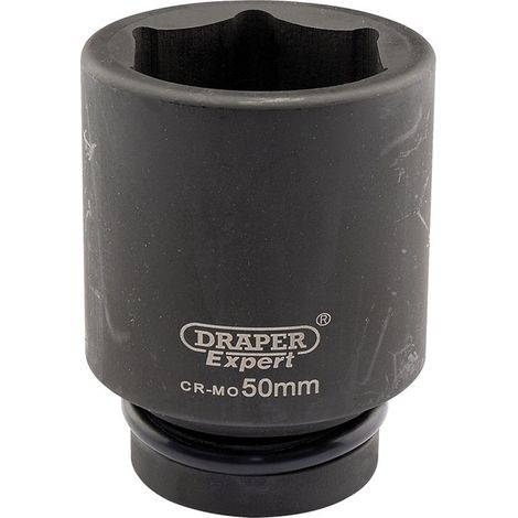 Draper 50mm Hi-Torq Metric Deep Impact Socket (1/2" Square Drive) – 1 Inch Deep Socket for Heavy-Duty Impact Wrench Use (1/5)