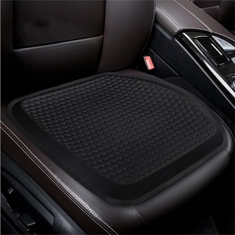 2 Pièces Coussin De Siège pour Sièges Avant Voiture, Coussin De Siège en Gel De Voiture, Coussin Siège Doublement épais Et Respirant Sièges Chaise en Gel Frais Et en Nid d'abeille(Noir) (1/5)