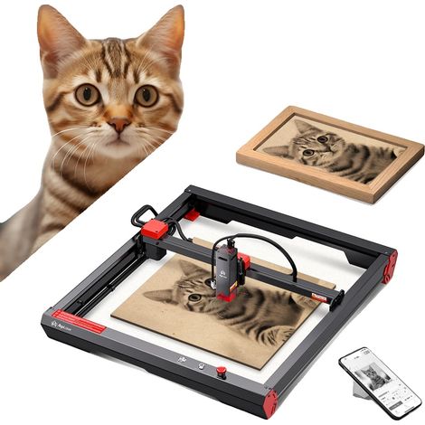 Découpeuse Laser, Gravure Haute Vitesse, Compatibilité Polyvalente, Alpha, 10W (1/2)
