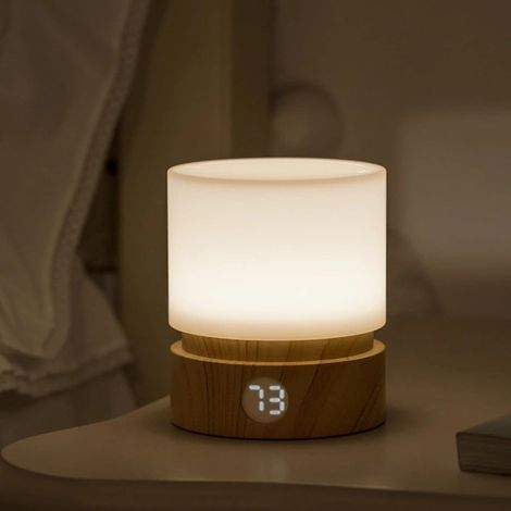 Filiyano – lampe d – Veilleuse avec minuterie, veilleuse pour enfants et adultes, lampe d'allaitement, en bois (1/2)