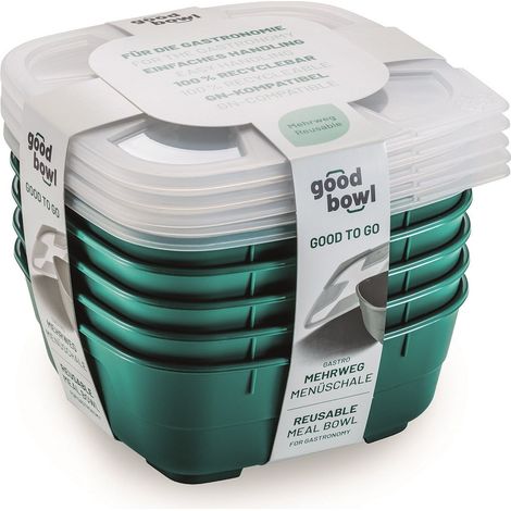 Thermohauser Set 5 contenitori Goodbowl verde 1.300 ml