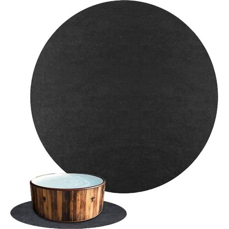 Tapis de Bain à Remous,200cm Dalle de Piscine,pour Extérieur Intérieur Spa Tapis(Rond) (1/5)