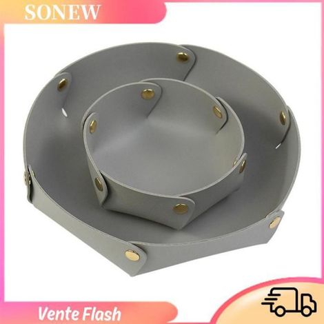 Plateau De Rangement - Cuir PU - Hexagonal - Pour Clés Et Petits Objets - 20x5 cm Ou 10 5x4 7 cm - 1 Pièce (1/5)
