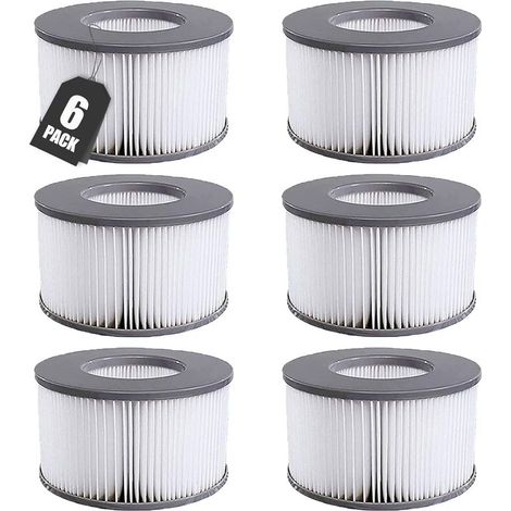 Filtre pour Mspa, 6 pcs Filtre pour Whirlpool MSpa à Partir de 2020, Filtre pour Mspa Lite, Cartouche de Filtre à Eau pour Piscines Gonflables, Bains à Remous et Spas (1/5)