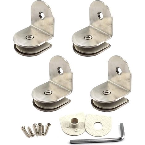 Lot de 4 supports de fixation murale en acier inoxydable 8-12 mm (1/5)