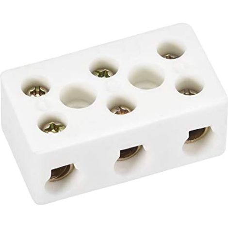 Bornier céramique 3 voies, connecteur en porcelaine haute température pour fil électrique (1/3)