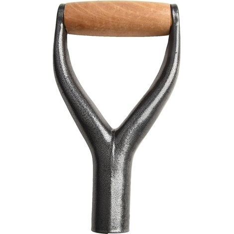 Manche de pelle en fer, robuste et durable, installation facile, prise en main confortable, pièce de rechange, large gamme d'applications (argent) (1/5)