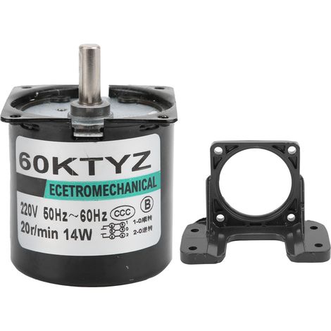 Moteur Miniature Synchrone AC à Aimant Permanent avec Réducteur de Vitesse 20 tr/min AC220V (1/5)