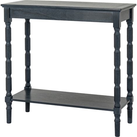 Contour Collection Console Table - Wood - L35 x W80 x H80 cm - Black