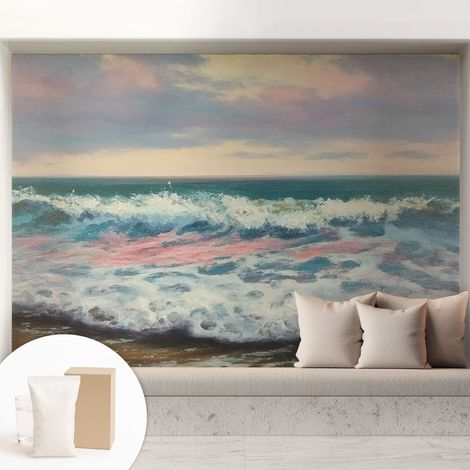 Papier peint intissé pour salon chambre à coucher peint imprimé pour mur - Colle incluse gratuite Paysage marin 208x146 cm (1/5)
