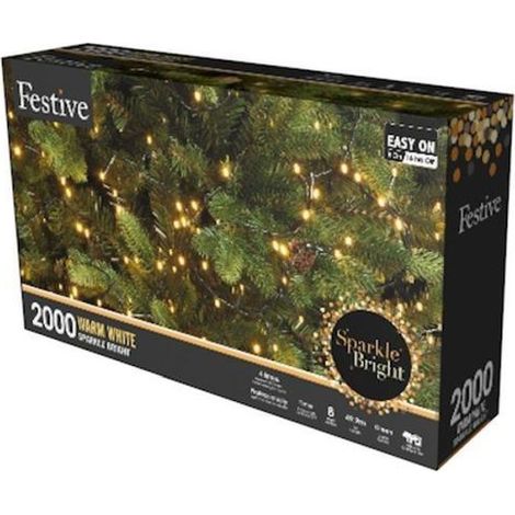 Sparkle Lights - Warm White - 2000 LED Lights (P011320)
