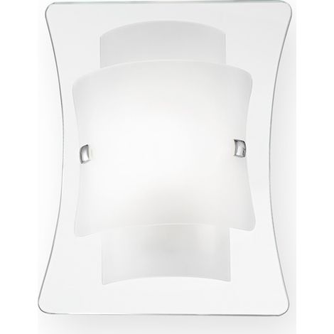 Applique Moderna Triplo Vetro Bianco 1 Luce E27 (1/3)