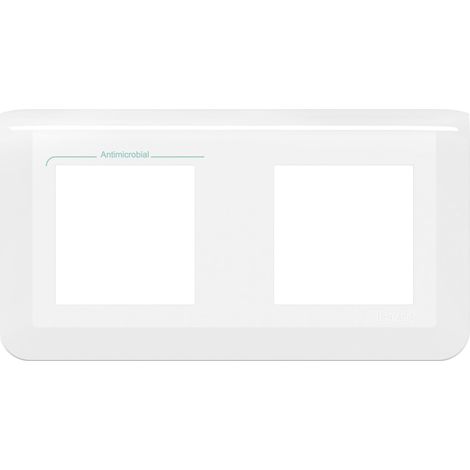 Plaque de finition horizontale Mosaic pour 2x2 modules blanc antimicrobien LEGRAND 078725L (1/5)