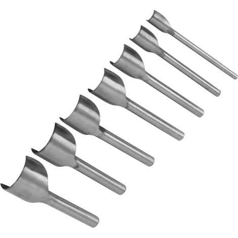 Kit de 7 outils pour travail du cuir : emporte-pièces et coupe-boucles pour ceintures (10-40mm) (1/5)