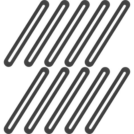 Connecteurs Plats Réglables, Lot de 10 Plaques à trous en Acier, Raccords en Bois avec Longues Lumières, Platines de Jonction pour Réparation et Fixation de Meubles et Bois pour Projets DIY - 155x19mm (1/5)