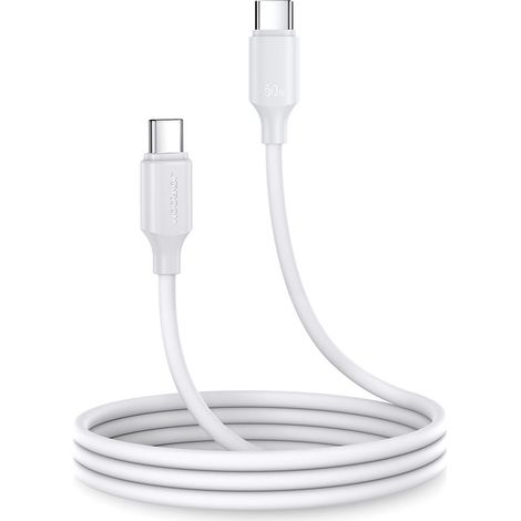 Câble USB-C - USB-C 480 Mb/s 60 W 1 m blanc (1/5)