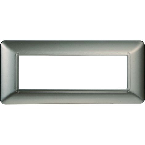 Plaque plastique 6 places couleur titane Série solaire compatible Matix