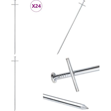 Zeltheringe 24 Stk. 29,5 cm Ø6 mm Verzinkter Stahl - Campingausrüstung - Zeltheringe - Gartenhering - Bodenanker - Zelt Zubehör - Home & Living (1/5)
