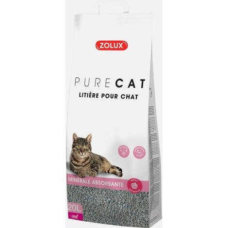 Arena para gatos absorbente y perfumada Purecat 20L - ZOLUX