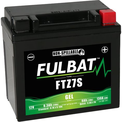 Batterie moto Fulbat FTZ7S Etanche AGM 12V / 6Ah (1/3)