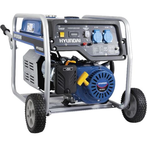 Hyundai HY4500 gruppo elettrogeno Generatore benzina carrellato 4 Kw 230V