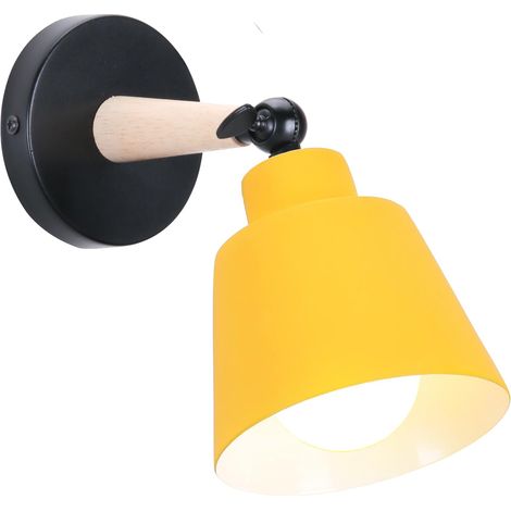 Applique Murale Vintage Industrielle Plafonnier Luminaire E27 en Métal Réglable Lampe Murale Interieur Rétro pour Chambre Cuisine Restaurant