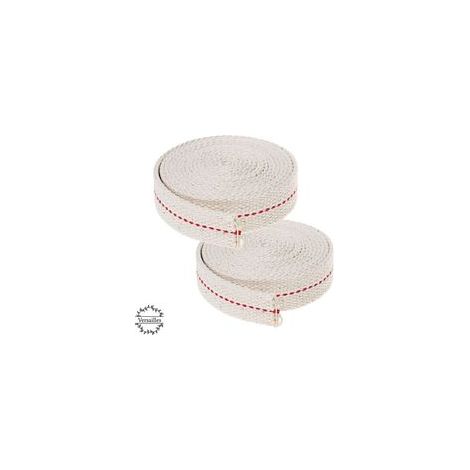 Lot de 4 mèches de rechange en coton 4 m pour lampes à huile et lanternes, blanc – (1/5)