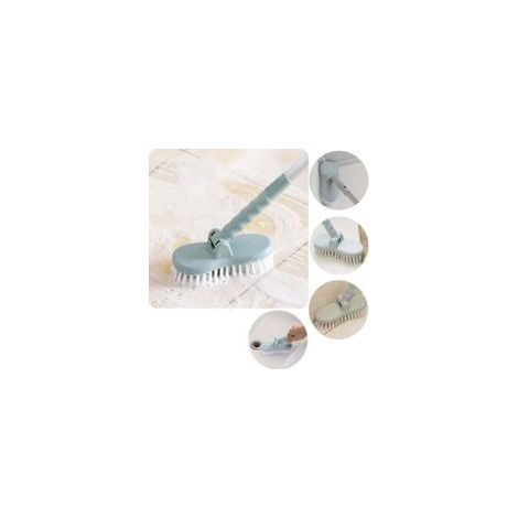 Brosse à récurer les sols muraux Balayeuse Balai Brosse à récurer Récureur à long manche réglable Nettoyage des carreaux Salle de bain Baignoire Mur Sols Nettoyage Scrub