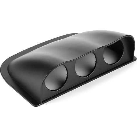 GARRYFIZH Pod triple jauge tableau bord 3 trous noir universel accessoire auto (1/5)