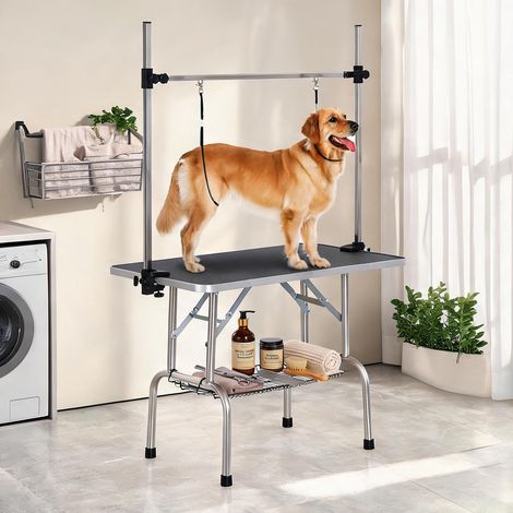 Accessoire de toilettage pour chien réglable de 20 à 80 cm negro (1/5)