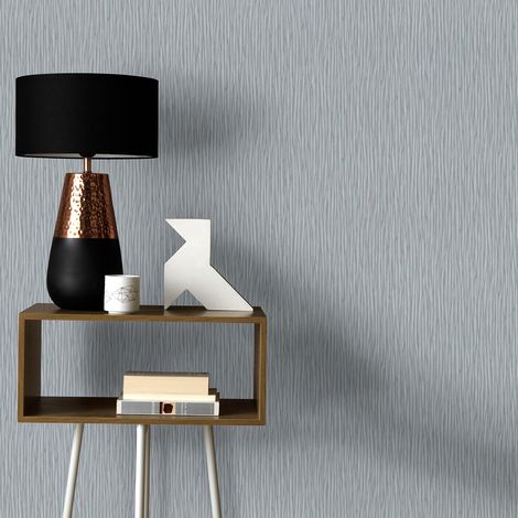 Papier peint gris strié classique chambre adulte | Tapisserie grise chambre & salon fines rayures | Papier peint bureau & couloir (1/3)