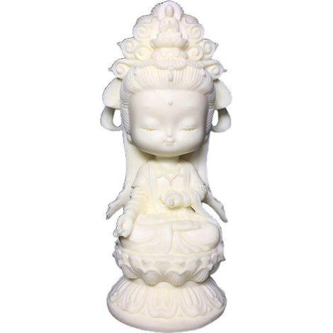 Weißes Porzellan Guanyin Ornament Keramik Kuan Yin Statuen Buddhismus Schmuck (1/5)