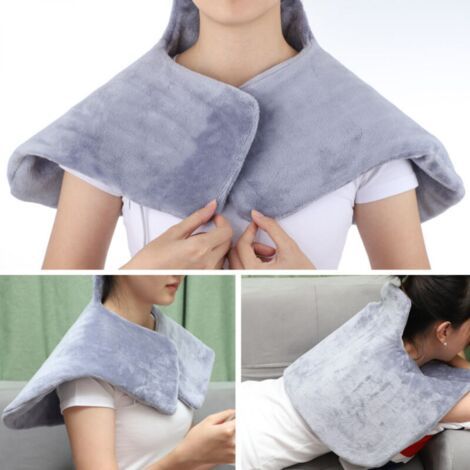 Couverture chauffante rapide, grande couverture chauffante pour les épaules, le cou et le dos, châle chauffant, soulagement de la douleur, super doux, température chaude (1/4)