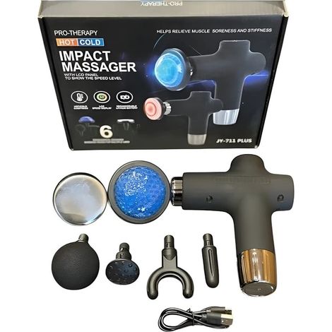 Trade Shop - Drahtlose tragbare Percussion-Massagegerät-Waffe-Warm- / Kaltschlagmassage - (1/5)