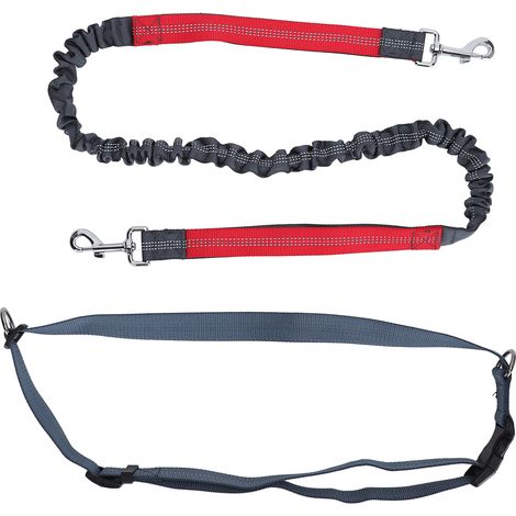 Reflektierende und unzerbrechliche Nylon-Hundeleine, verstellbarer Sicherheitsgurt für den Außenbereich (rot) (1/5)