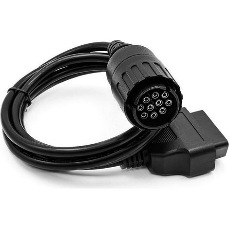 Cavo diagnostico OBD2 a 10 pin di ricambio per modulo BMW ICOM D. Cavo OBD a 10 pin compatibile con motociclette BMW.