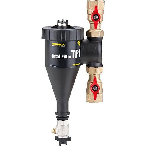 Fernox – Filtre chauffage central Total Filter TF1 22 mm – Raccords à presser – Élimine particules magnétiques et non magnétiques – Montage vertical/horizontal (1/3)