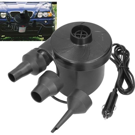 Pompe à air électrique portable 12 V pour usage domestique, gonfleur de matelas pneumatique, pompe à air double usage pour gonfler et regonfler (1/5)