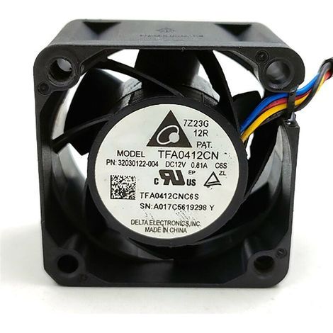 Convient aux ventilateurs de refroidissement TFA0412CN, compatible avec Delta 4028, DC12V 0,81A 8200RPM, contrôle de température PWM à 4 fils, interrupteur de ventilateur 4CM. (1/3)