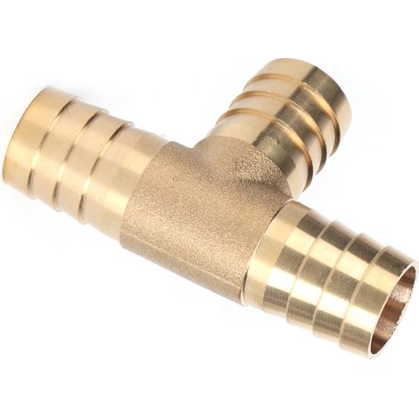 Raccord en laiton 3/4 pouce, té à filetage et barbe pour tuyau, 2 pièces, gaz, carburant, eau, air (1/3)