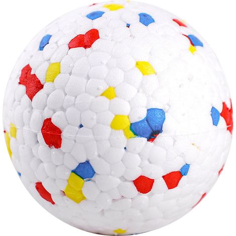 Balle Pour Chien - Caoutchouc Solide Indestructible - Pour Chiens Qui Mâchent Fortement - Flottante et Rebondissante - Blanc - Diamètre 5 cm - 1 Pièce (1/5)