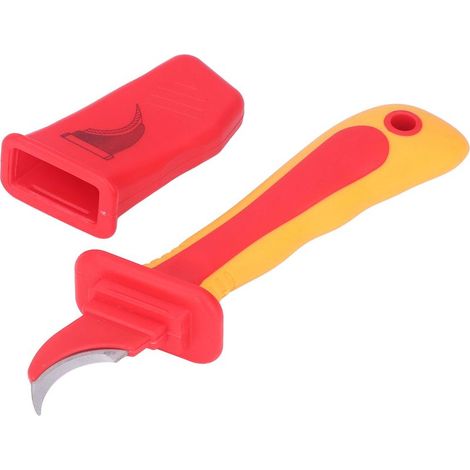 Cuchillo de electricista aislado, resistente a alta tensión, de corte antimagnético, tipo hoz IEC60900 (1/5)