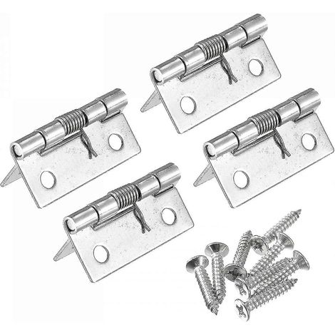 Charnières à ressort, 1,5 po, en acier inoxydable 304, à fermeture automatique, pour armoire (lot de 4). (1/5)