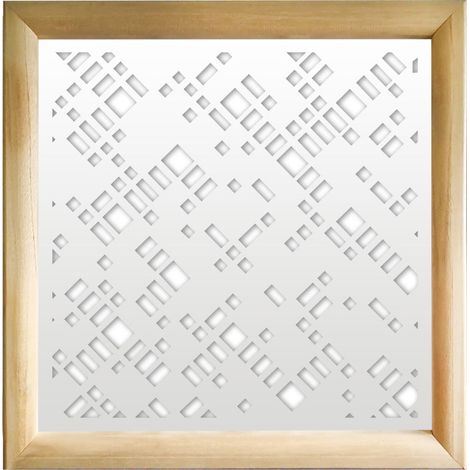 PIXEL - Modules décoratifs en bois et PVC - Couleur : blanc - Dimension : 98x98 cm