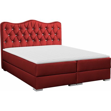 Lit boxspring Tectum, Soft 010A, Double, Continental, 180x200, Faux cuir, Disponible, 180x212x125cm (1/5)